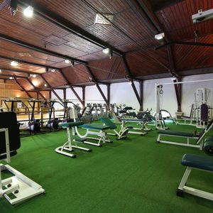 Blick über die Trainingsfläche des Sportstudios Schönefeld